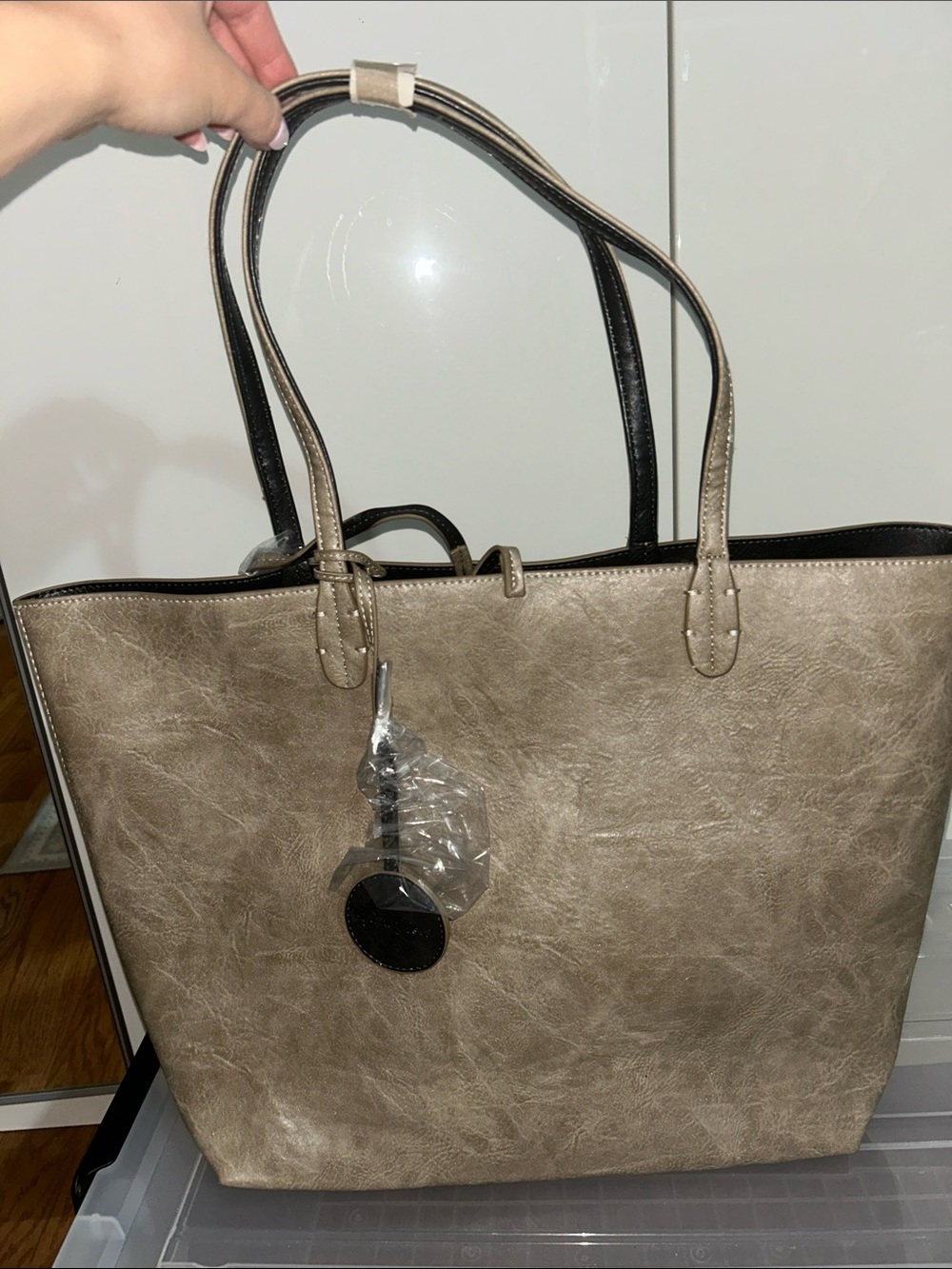 Sydney Love Taupe Double-Handle Tote